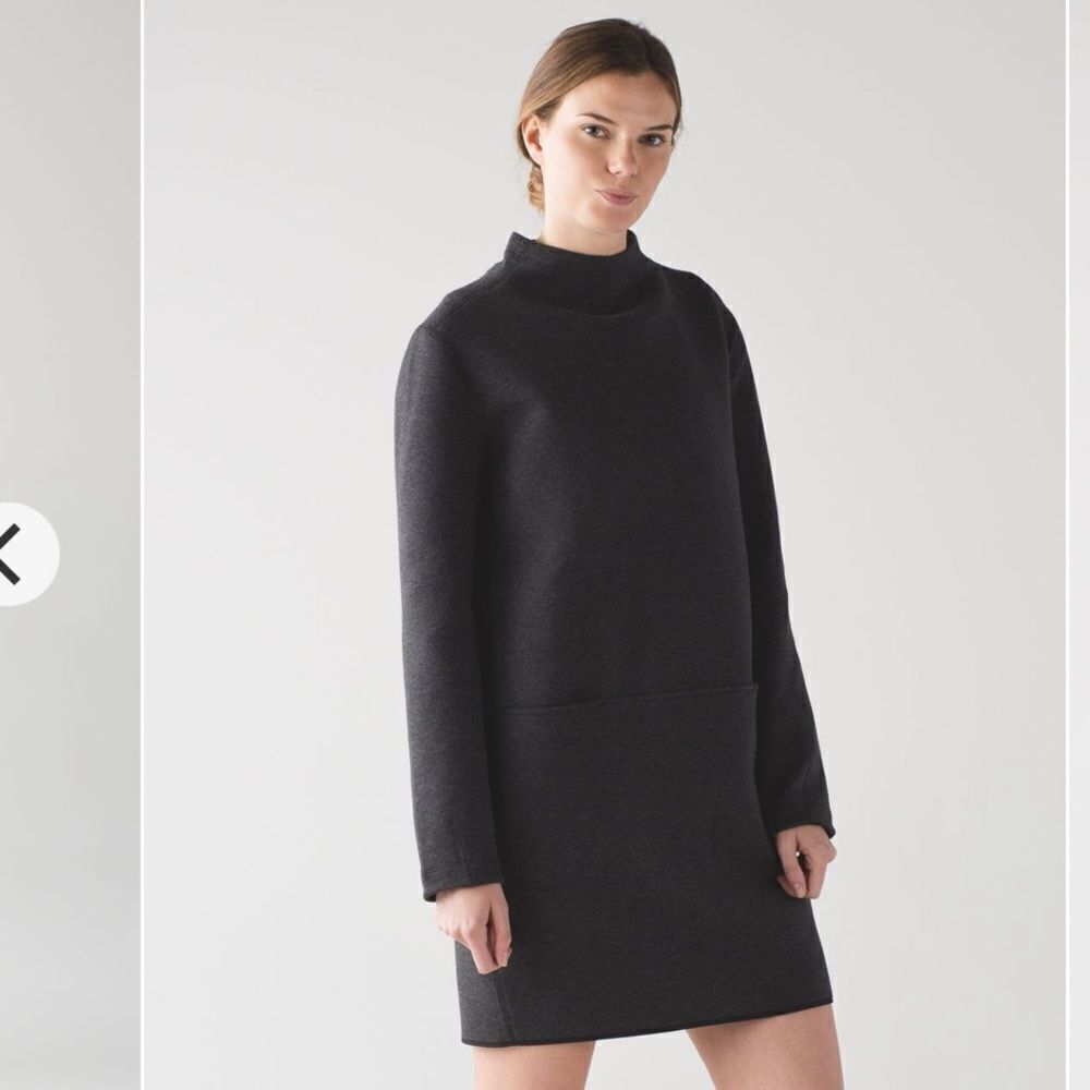 Lululemon City Bound Dress Heathered Black